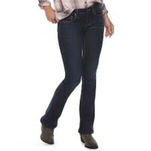 SONOMA NWT 6 Short Modern Fit Demi Bootcut Dark Wash Denim Blue Jeans Straight
